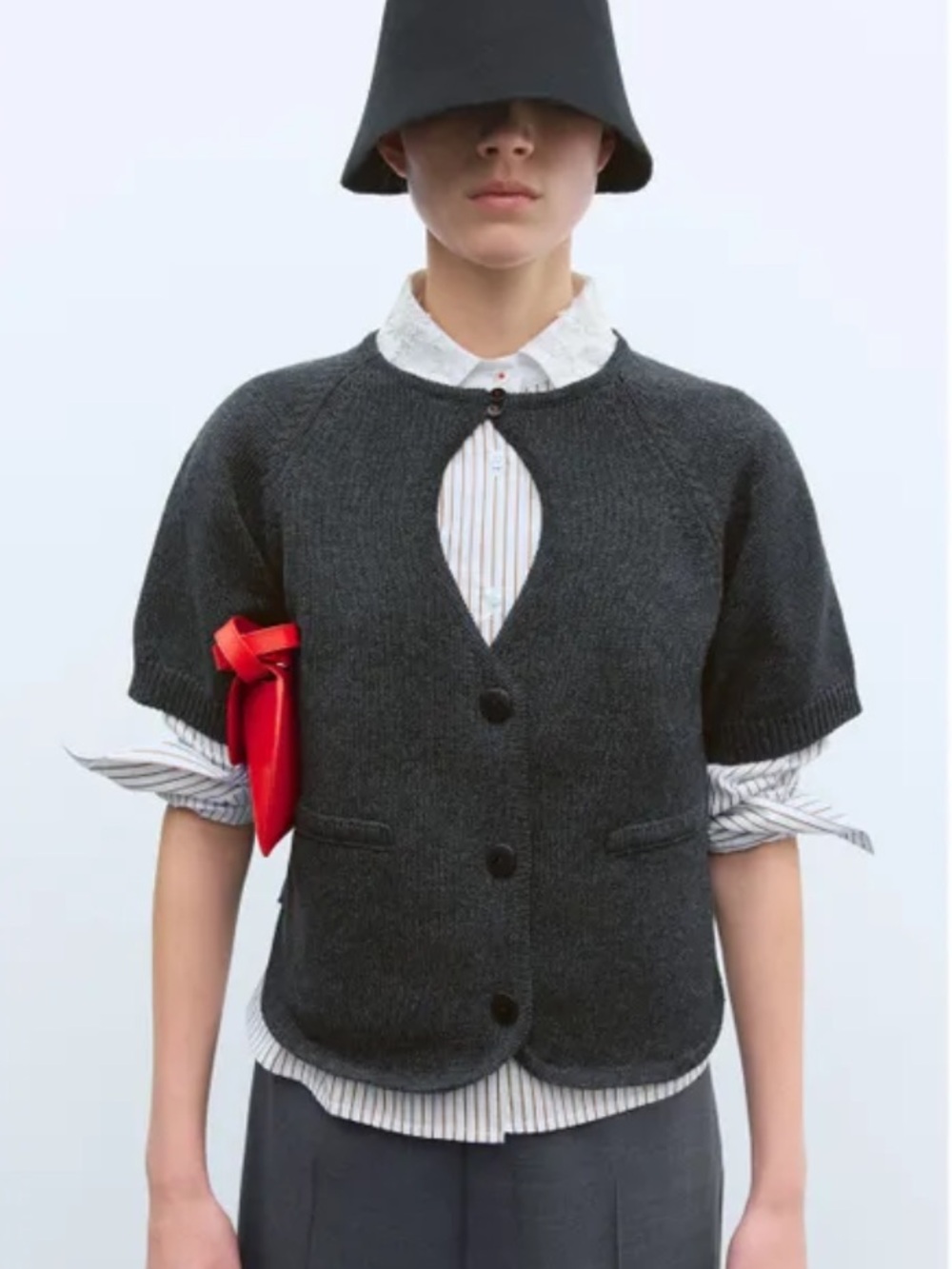 Cordera Recycled Cotton Cutout Cardigan - S/M